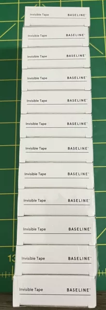BL58408 Invisible Tape Baseline Clear 3/4” X 1,000” Each, 12 Pk Sealed