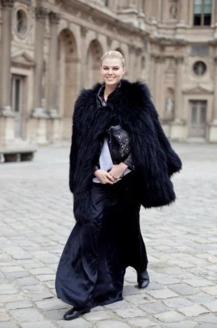 $1685 Theory Seymour Black Fox Fur Coat M $1685 Theory Seymour Black Fox Fur Coat M