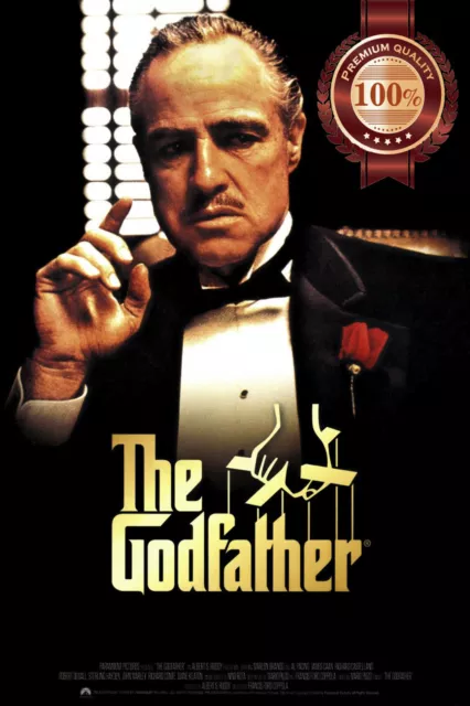 THE GODFATHER 1972 70s ORIGINAL OFFICIAL CINEMA MOVIE PRINT PREMIUM POSTER