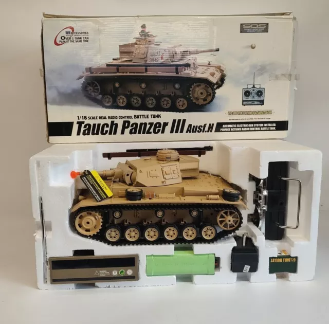 Heng Long 1/16 Tauch Panzer III Ausf.H Funksteuerung RC Rauchen FX Kampfpanzer