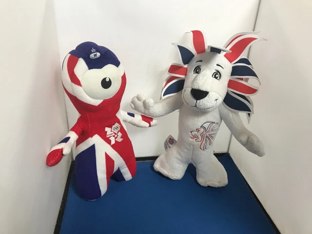 LONDON 2012 OLYMPICS Mascots Pride The Lion + Wenlock 12” Plush Teddy £ ...