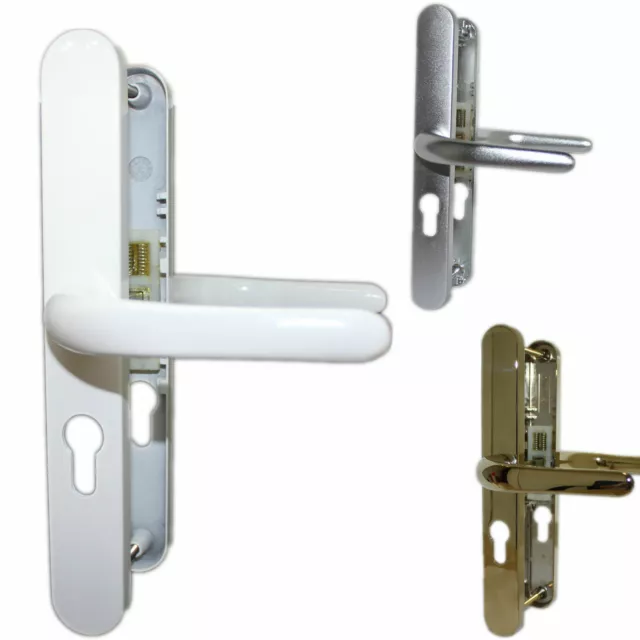 48pz uPVC Door Handle Sprung Pair 215mm Set Double Glazing PVC