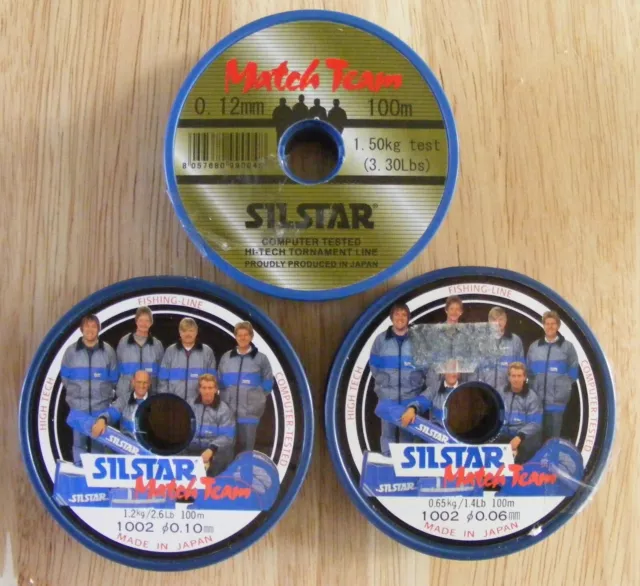 Silstar Match Team 100M Coarse Fishing Line In Sizes 1.4Lb, 2.6Lb Or 3.3Lb