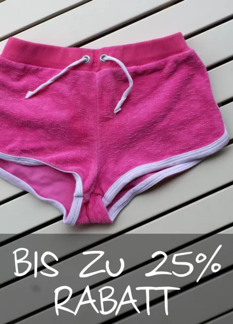 Petit Bateau Shorts Gr. 128 (8 Jahre 126) pink Frottee Kurze Hose retro Hot Pant