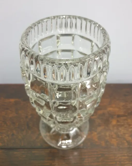 Vintage, 1930's Libochovice Pressed Glass Vase 3