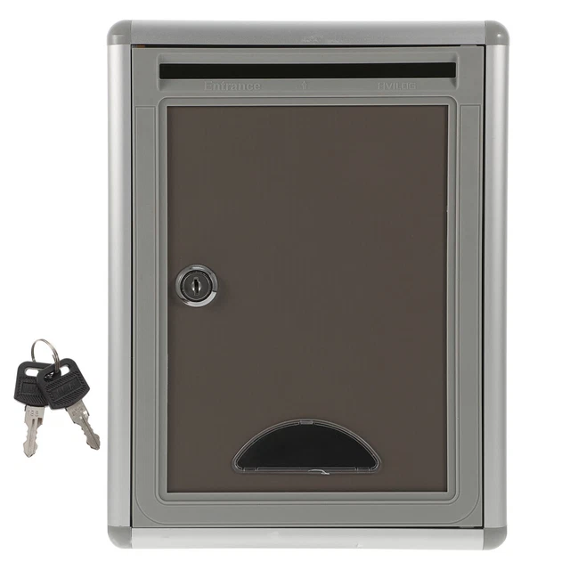 Pequeño buzón de sugerencias con bloqueo colgante de pared caja de quejas aluminio