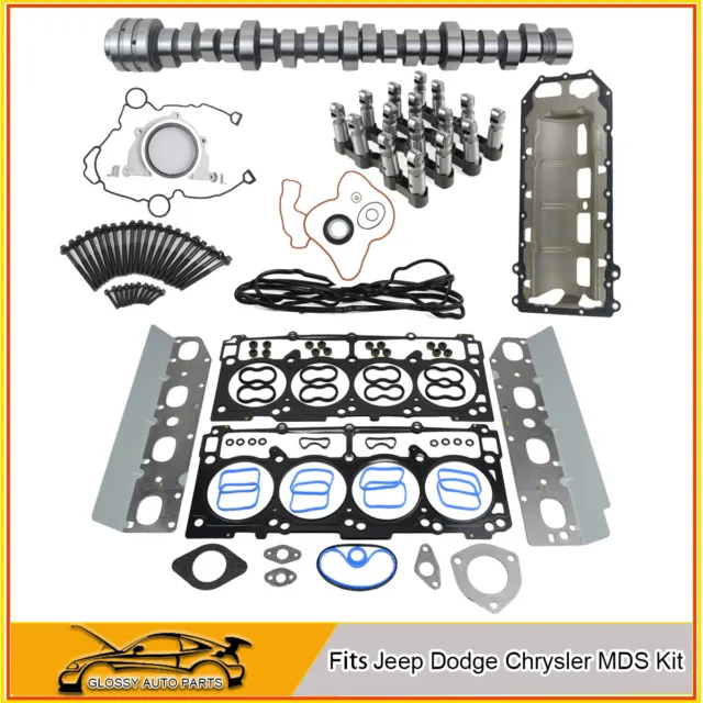 MDS Camshaft & Lifters Gaskets Kit For 09-15 Dodge Jeep Chrysler Ram 5.7L Hemi