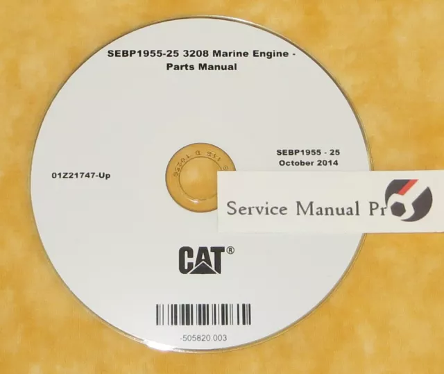 SEBP1955 CAT 3208 Marine Engine Parts Manual Book CD 1Z1 01Z