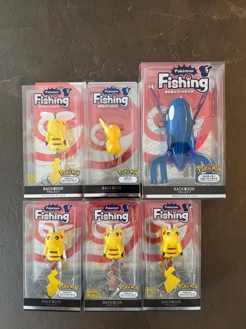 Lot de 5 leurres de pêche DUO Pokemon Pikachu Psyduck Kyogre