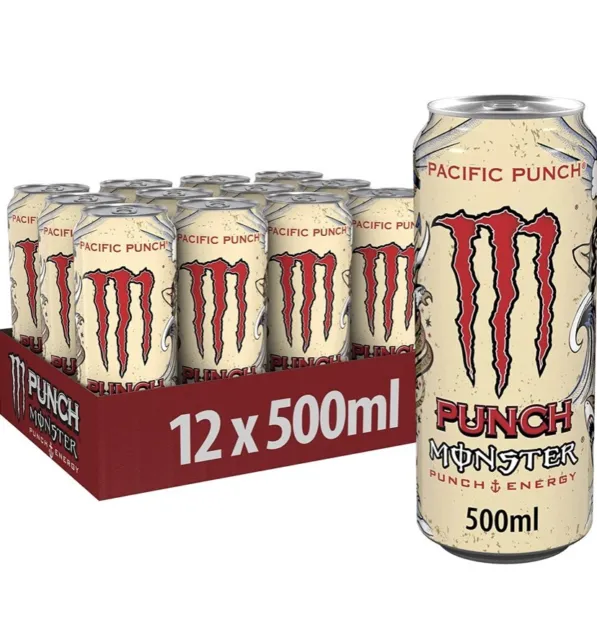 12x Monster Pacific Punch Energy Drink Energiegetränk mit Fruchtsaft 500ml