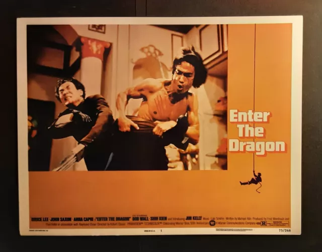 Bruce Lee 1973 Enter The Dragon Lobby Card
