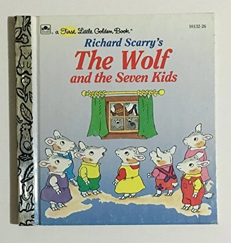 THE WOLF AND THE SEVEN KIDS By Golden Books - Hardcover **Mint Condition**