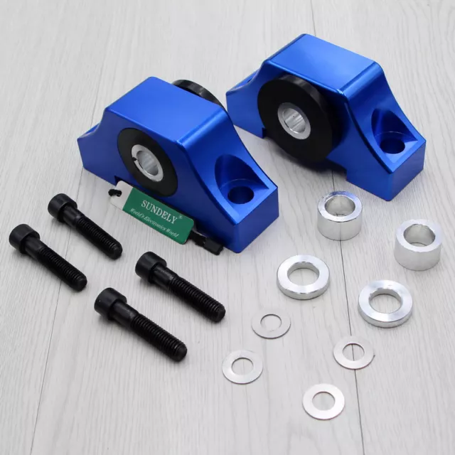 Engine Billet Motor Torque Mounts Kit For Honda Civic EG EK D16 B16 B18 Blue