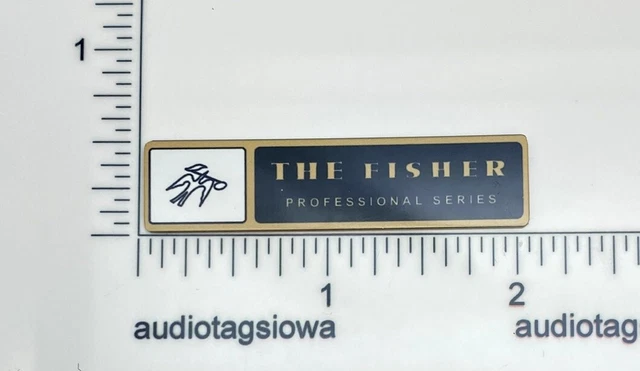 The Fisher Professional Series Custom Made Speaker Badges Aluminum Pair