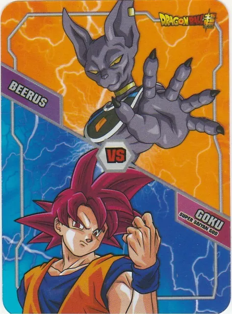 Lamincards Dragon Ball S Platinum FX BEERUS VS GOKU SUPER SAIYAN GOD N 118