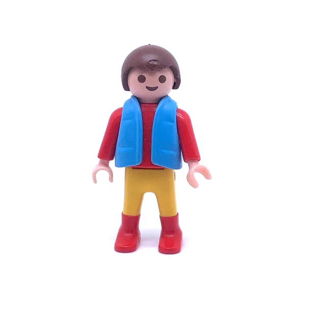 Figurines PLAYMOBIL Enfant Moderne - Fille Chat T-shirt Rayé + Bus École 6635 9419 - Occasion