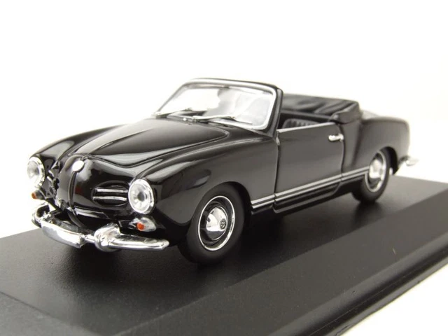 VW Karmann Ghia Cabriolet 1955 Noir Maquette de Voiture 1:43 Maxichamps