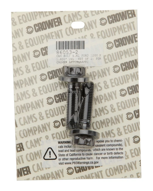 Crower 86053-2 Cam Bolt Kit (2Pk) Fits Ford 4.6L 1.800 Uhl