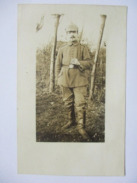 Soldat mit Pickelhaube, Helmnummer 361, Fotokarte