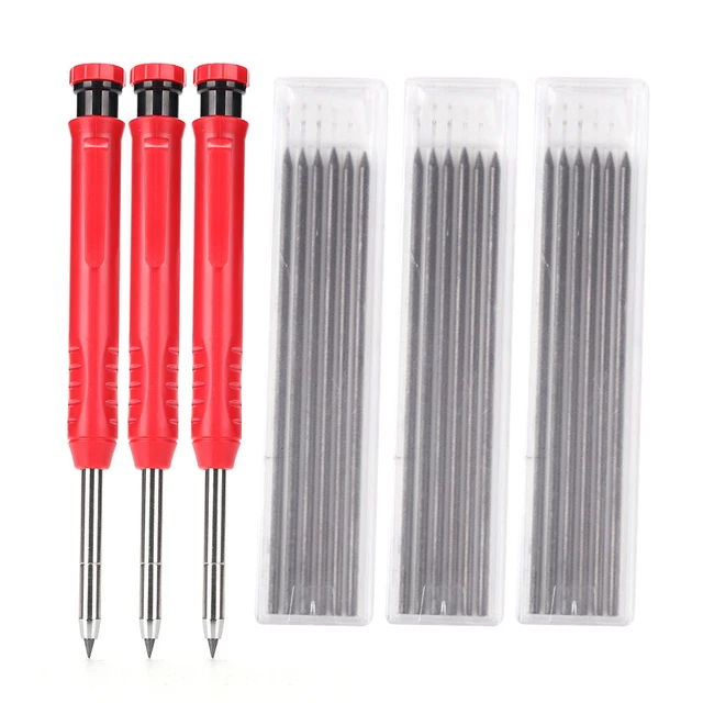 3pcs sólido carpintero lápiz conjunto mecánico carpintería herramienta de marcad