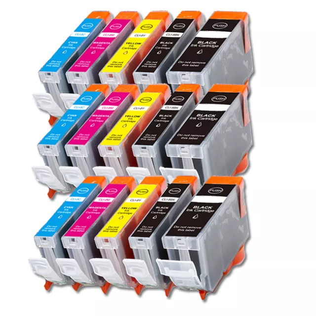 15 PK Ink Cartridge Set w/ chip use for Canon PGI-5 CLI-8 MP530 MP600 MP800