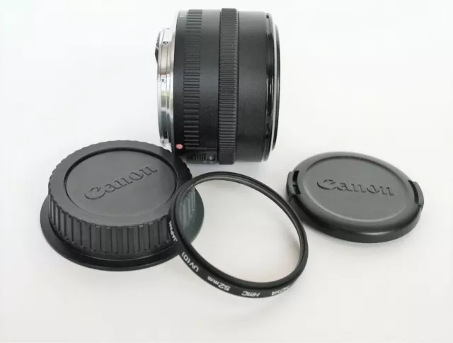 Objectif Canon Lens 50mm EF 1:1.8 TBE + filtre UV Hoya HMC 52 mm UV(0) Filter