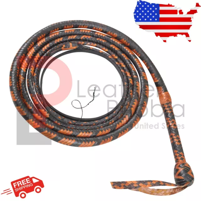 Kangaroo Hide BULL Whip 04 to 16 Feet Long 16 Plaits Indiana Jones BULLWHIP