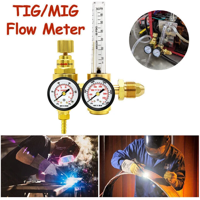ARGON CO2 FLOW Meter MIG TIG Welding Gassaving Dual Gauges Gas