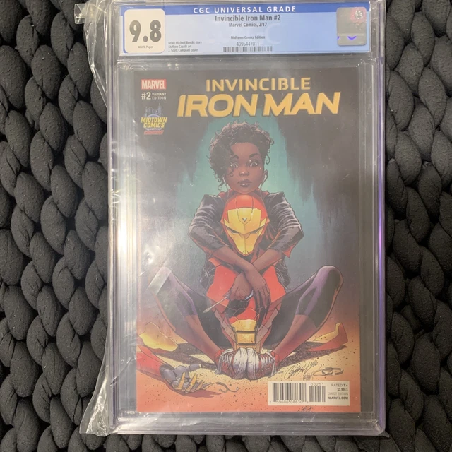 Invincible Iron Man #2 Midtown Comics Variant CGC 9.8 J Scott Campbell Marvel!