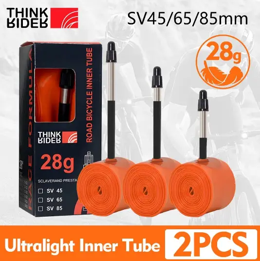 2PCS ThinkRider TPU Ultralight Inner Tube 28g 700x18-28 Presta Valve tubolito