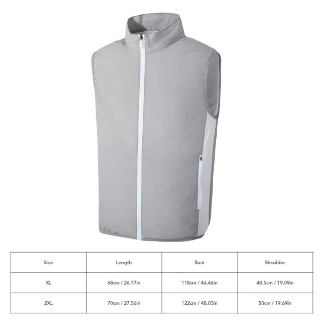 (2XL)Cool Fan Vest Sweat Absorbing Wrinkle Resistant Wearable Breathable Air