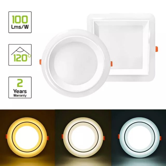 New Exclusive Super Bright Backlit Round & Square LED Ceiling Panel Down Light