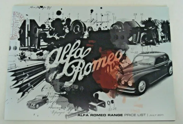 Alfa Romeo . Range . Alfa Romeo Range . July 2011 Price List