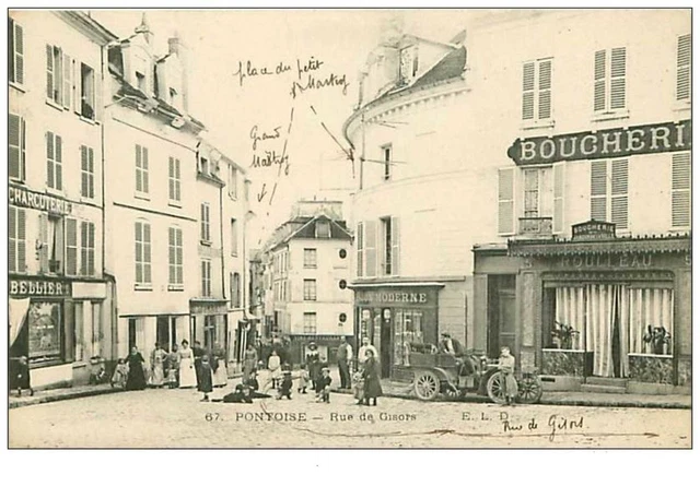 95.PONTOISE.n°126. RUE DE GISORS.BOUCHERIE.SALON MODERNE.AUTOMOBILE.RARE