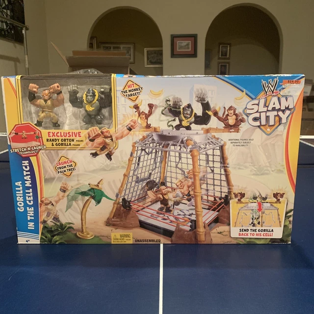 W Slam City Gorilla in the Cell Match With Randy Orton & Gorilla figures NEW