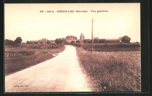 CPA Grezillac, Vue generale, vue générale