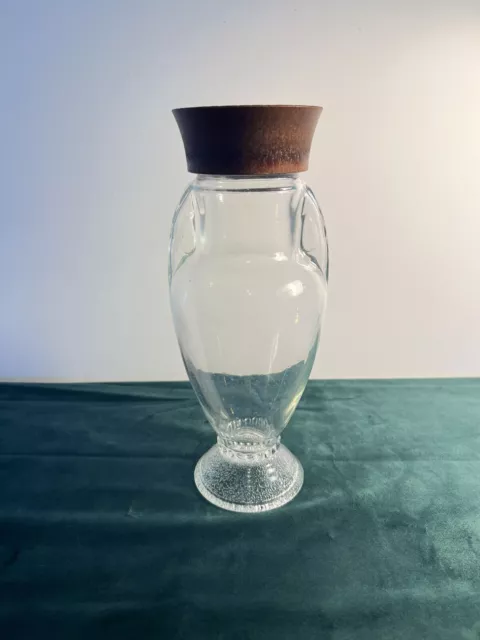 Bouteille, Vase, En Verre Original Bouchon En Bois
