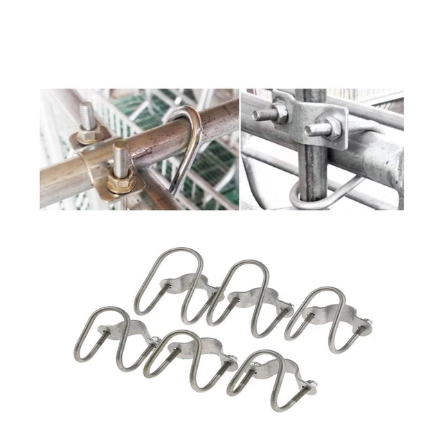 4 Pièces Supports De Tringle En Acier Inoxydable - Brides U Pour Tuyaux Ronds - Avec Vis D'expansion 22 Mm, Barre Penderie Fixe Et Solide