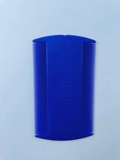 Blue Double Sided Nit Comb Head Lice Detection pet dog cat flea pine para piojos 2