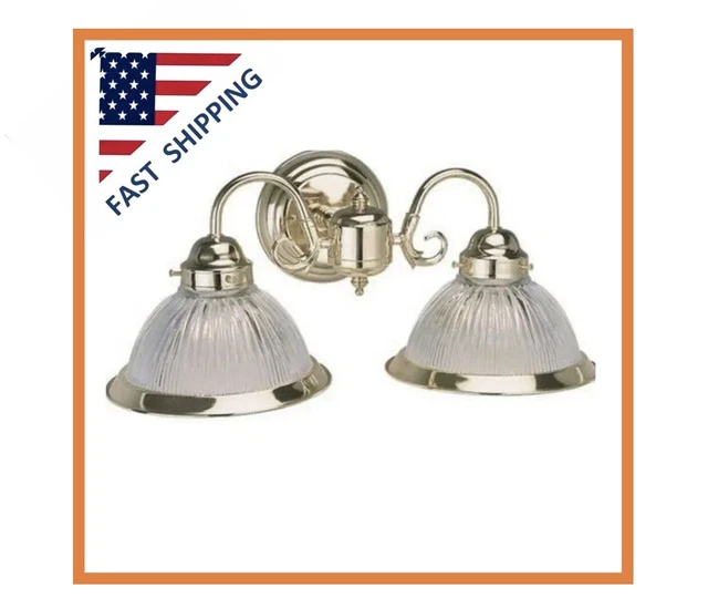 Accesorio de pared decorativo con vidrio acanalado 18 pulgadas, latón pulido