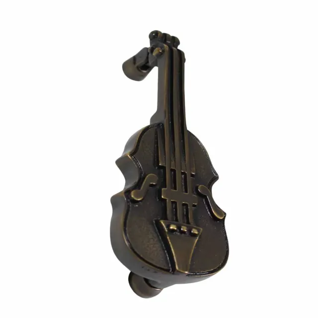 Violin Style Antique Brass Door Knocker with Mounting Hardware Renovators Supply