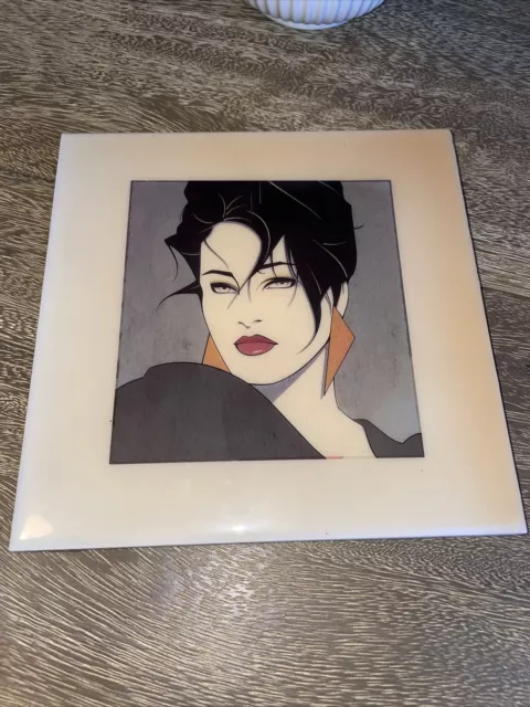 Patrick Nagel Print on Ceramic Tile Rare