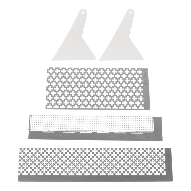 1 Set DIY Zeichnung Herrscher Diamant Mesh Herrscher Edelstahl Mesh Herrscher