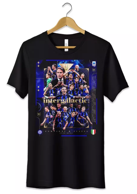 T-Shirt Maglietta Festa Scudetto Inter Tshirt Celebrativa Campioni d'Italia 2024