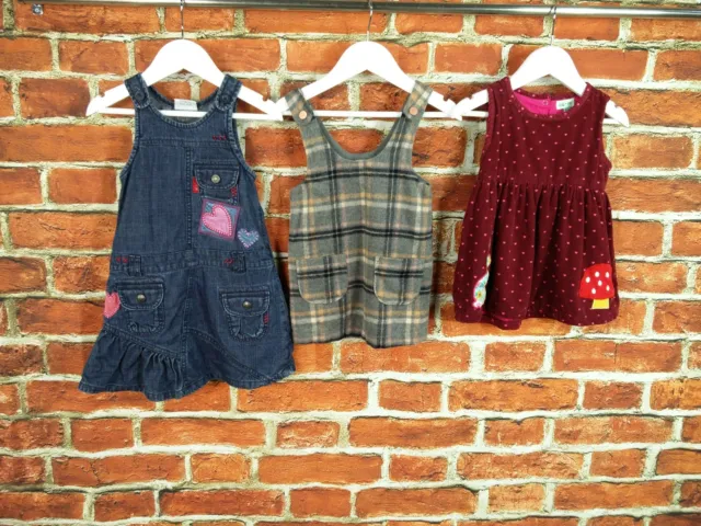 Girl Bundle Age 12-18 Months Next Lily & Sid Pinafore Dress Corduroy Tartan 86Cm