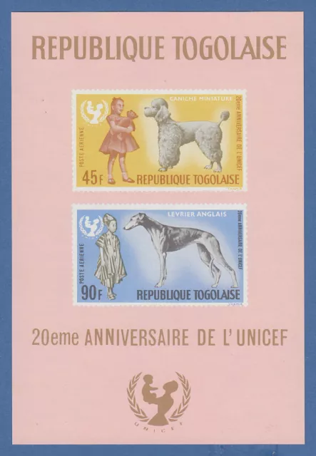 Togo 1967 UNICEF Hunde Mi.-Nr. Block 26 postfrisch **