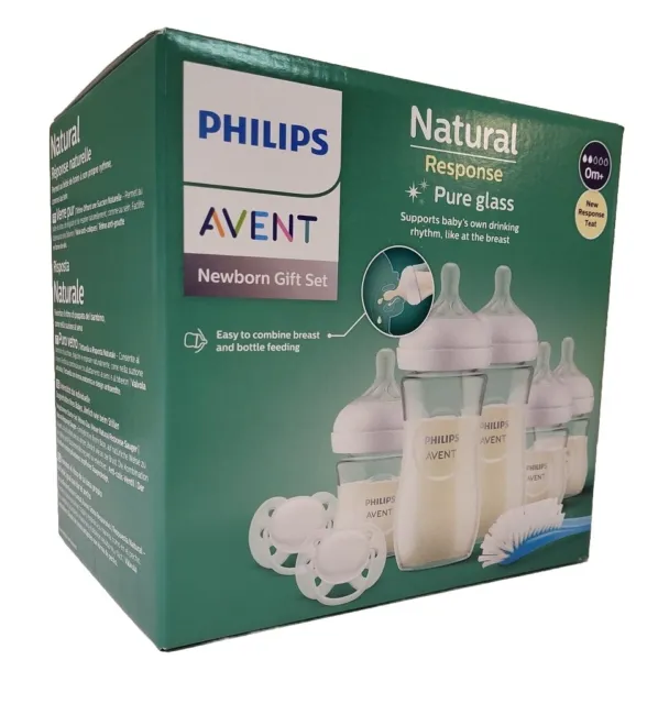 Philips AVENT Natural Response - Großes Flaschen-Set aus Glas für Neugeborene