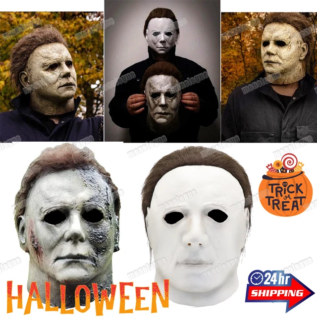 Michael Myers Full Mask Halloween Scary Kills Horror Movie Cosplay Costume Latex