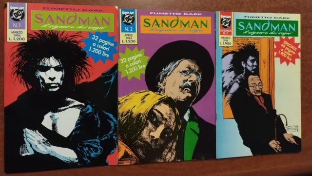 DC Sandman Il signore dei Sogni n. 1 2 3 - Comic Art Anno 1994 Neil Gaiman