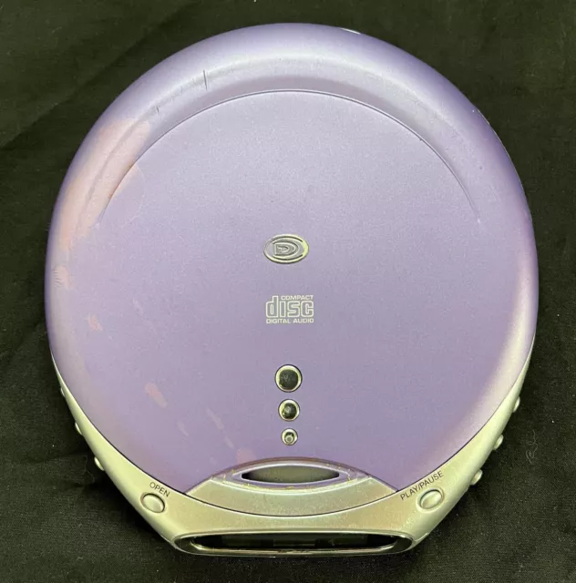 Durabrand Portable CD Player Discman Anti Skip Purple Tested Works CD-855